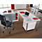 Caisson roulant BEXXSTAR, 1 tirette-plumier verrouillable, 1 tiroir &amp; 1 tiroir HR, L 430 x P 600 x H 600 mm, blanc