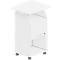 Caisson roulant BEXXSTAR, 2 étagères, 1 compartiment verrouillable avec poignée, plateau supérieur, roulettes pivotantes, L 700 x P 630 x H 1130 mm, bois, blanc