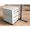 Caisson roulant GW-Agenda, 4 tiroirs, L 420 x H 610 x P 490 mm, verrouillable, gris clair