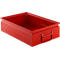 Caja apilable Schäfer Shop Select, 16 l, 100 kg, L 478 x An 307 x Al 120 mm, acero, RAL 3000 (rojo fuego)