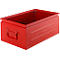 Caja apilable Schäfer Shop Select, 29,5 l, 50 kg, L 527 x An 308 x Al 200 mm, acero, RAL 3000 (rojo fuego)