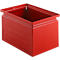 Caja apilable Schäfer Shop Select, 3,5 l, 8 kg, L 210 x An 147 x Al 130 mm, acero, RAL 3000 (rojo fuego)