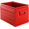 Caja apilable Schäfer Shop Select, 40 l, 150 kg, L 480 x A 308 x A 301 mm, acero, RAL 3000 (rojo fuego)