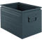Caja apilable Schäfer Shop Select, 40 l, 150 kg, L 480 x A 308 x A 301 mm, acero, RAL 5008 (gris-azul)