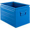 Caja apilable Schäfer Shop Select, 40 l, 150 kg, L 480 x A 308 x A 301 mm, acero, RAL 5015 (azul cielo)