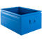 Caja apilable Schäfer Shop Select, 83 l, 250 kg, L 658 x An 459 x Al 300 mm, acero, 5015 (azul cielo)