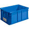 Caja apilable serie 14/6-1, de PP, con empuñadura empotrada, capacidad 71 l, azul