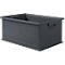 Caja apilable serie 14/6-2, de PP, conductora ESD, capacidad 21 L, negra