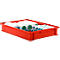 Caja apilable serie 14/6-2F, de polipropileno, con asa empotrada, capacidad 8 L, roja