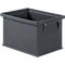 Caja apilable serie 14/6-4, de PP, conductor ESD, capacidad 2,5 l, negro