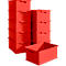 Caja apilable SSI Schaefer serie 14/6-2, volumen 21 l, hasta 30 kg, asa empotrada y portaetiquetas, polipropileno, rojo, 10 unidades.