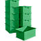 Caja apilable SSI Schaefer serie 14/6-2, volumen 21 l, hasta 30 kg, asa empotrada y portaetiquetas, polipropileno, verde, 10 unidades.