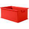 Caja apilable SSI Schäfer Serie 14/6-2, volumen 21 l, hasta 30 kg, asas encastradas y portaetiquetas, polipropileno, rojo, 10 unidades