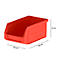 Caja con abertura frontal LF 211, plástico, 0,9 l, rojo