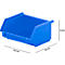 Caja con abertura frontal SSI Schäfer LF 110, polipropileno, L 92 x An 100 x Al 51 mm, 0,26 l, azul