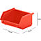 Caja con abertura frontal SSI Schäfer LF 110, polipropileno, L 92 x An 100 x Al 51 mm, 0,26 l, rojo