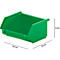 Caja con abertura frontal SSI Schäfer LF 110, polipropileno, L 92 x An 100 x Al 51 mm, 0,26 l, verde