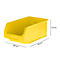 Caja con abertura frontal SSI Schäfer LF 321, polipropileno, L 343 x An 209 x Al 145 mm, 7,5 l, amarillo