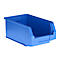 Caja con abertura frontal SSI Schäfer LF 321, polipropileno, L 343 x An 209 x Al 145 mm, 7,5 l, azul