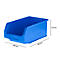 Caja con abertura frontal SSI Schäfer LF 321, polipropileno, L 343 x An 209 x Al 145 mm, 7,5 l, azul