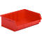 Caja con abertura frontal SSI Schäfer LF 351 ZW, polipropileno, L 348 x An 470 x Al 145 mm, 17 l, rojo