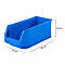 Caja con abertura frontal SSI Schäfer LF 421, polipropileno, L 380 x An 185 x Al 154 mm, 7,8 l, azul