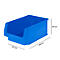 Caja con abertura frontal SSI Schäfer LF 532, polipropileno, L 500 x An 312 x Al 200 mm, 23,5 l, azul