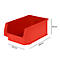 Caja con abertura frontal SSI Schäfer LF 532, polipropileno, L 500 x An 312 x Al 200 mm, 23,5 l, rojo