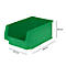 Caja con abertura frontal SSI Schäfer LF 532, polipropileno, L 500 x An 312 x Al 200 mm, 23,5 l, verde