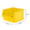 Caja con abertura frontal SSI Schäfer LF 543, plástico PP, L 500 x An 470 x Al 300 mm, 57 l, amarillo
