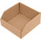 Caja de almacenaje con frontal abierto, L 200 x A 200 x A 100 mm, 3,5 L, 50 piezas