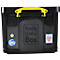 Caja de almacenaje Really Useful Boxes, 35 l, negro, asas amarillas