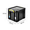 Caja de almacenaje Really Useful Boxes, 35 l, negro, asas amarillas