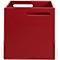 Caja de almacenamiento Berlín, de aglomerado recubierto de melamina, 340 mm, rojo