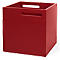 Caja de almacenamiento Berlín, de aglomerado recubierto de melamina, 340 mm, rojo