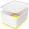 Caja de almacenamiento Leitz MyBox, DIN A4, para utensilios, blanco/amarillo