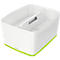 Caja de almacenamiento Leitz MyBox, DIN A4, para utensilios, blanco/verde