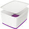 Caja de almacenamiento Leitz MyBox, DIN A4, para utensilios, blanco/violeta