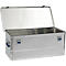 Caja de aluminio Alutec Basic, grosor del material 0,8 mm, apilable, con tapa de 1,5 mm, volumen 80 l