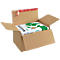 Caja de cartón de plegado rápido DIN A3, doble fondo, cierre autoadhesivo, marrón, 10 unidades
