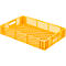 Caja de panadería Euro Box, apta para alimentos, capacidad 15,4 litros, versión calada, amarillo-naranja