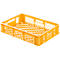 Caja de panadería Euro Box, apta para alimentos, capacidad 25,3 litros, versión calada, amarillo-naranja