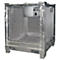 Caja de transporte BAUER STB 1000, chapa de acero, galvanizada en caliente, con cerradura, A 1200 x P 1000 x H 1235 mm