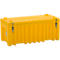 Caja de transporte y plataforma CEMO CEMbox 250, polietileno, 250 l, L 1200 x W 600 x H 540 mm, apilable, amarillo