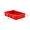 Caja europea EF 6120, L 600 x A 400 x H 120 mm, capacidad 23,3 l, apilable, polipropileno rojo