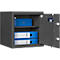 Caja fuerte MT 2, nivel de seguridad S 1 según EN 14450, 46 archivos de l/4, cerradura de doble paletón con 2 llaves, 1 estante, A 405 x P 385 x H 405 mm, gris grafito