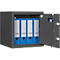 Caja fuerte MT 2, nivel de seguridad S 1 según EN 14450, 46 archivos de l/4, cerradura de doble paletón con 2 llaves, 1 estante, A 405 x P 385 x H 405 mm, gris grafito