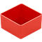 Caja insertable EK 302, rojo, PS, 40 unidades