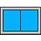 Caja insertable EK 6022 Q, PP, azul, 10 unidades
