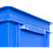 Caja norma europea serie EF 4320, de PP, capacidad 29,5 l, paredes cerradas, asa integrada, azul